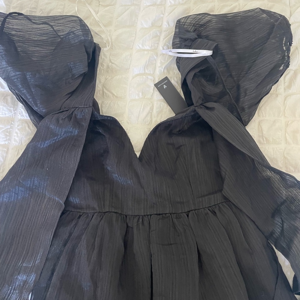 Lulu's Black Midi Dress - Picture 6 of 14